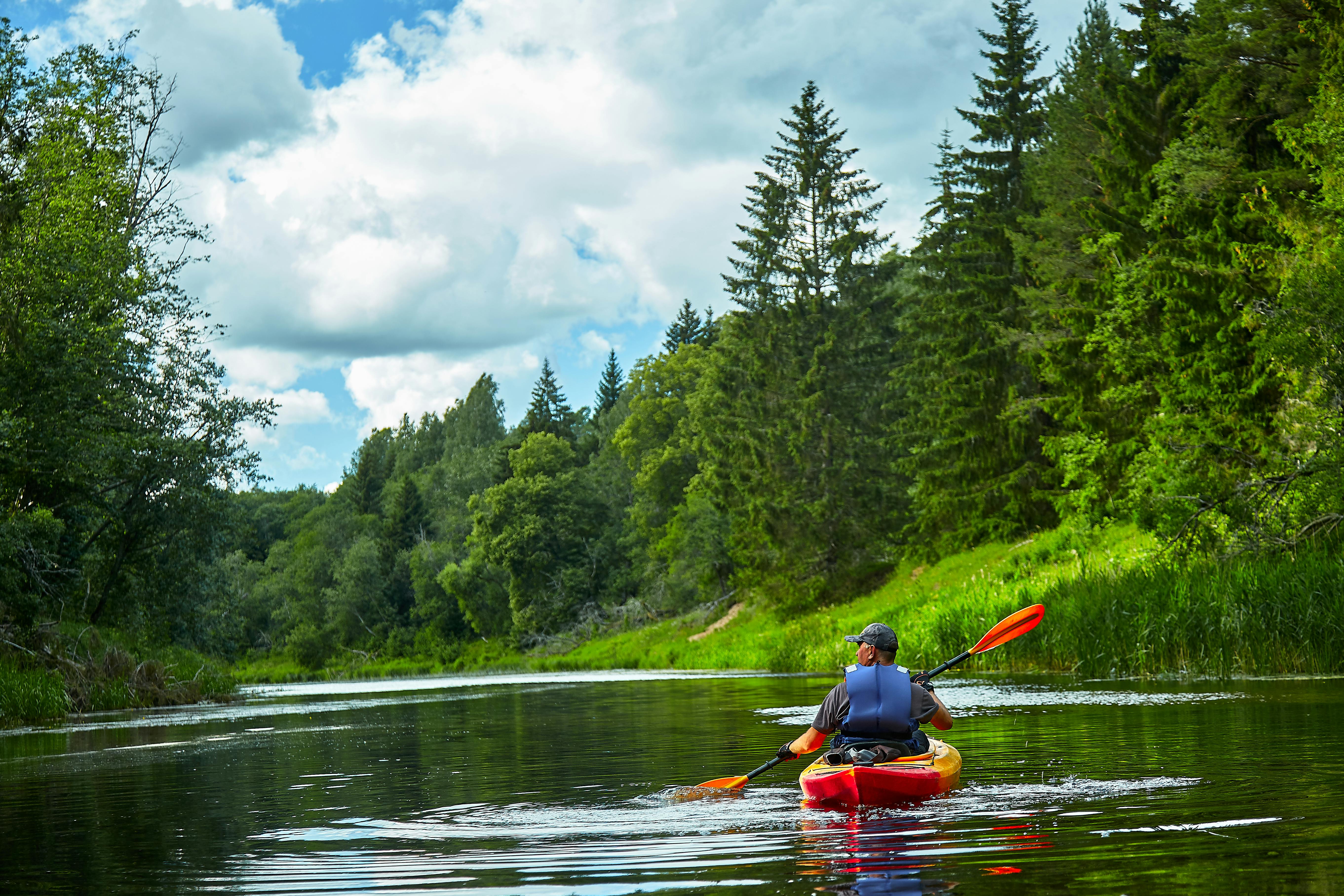 The Conesus Lake Inlet is excellent for a paddle. kayaking on a lake