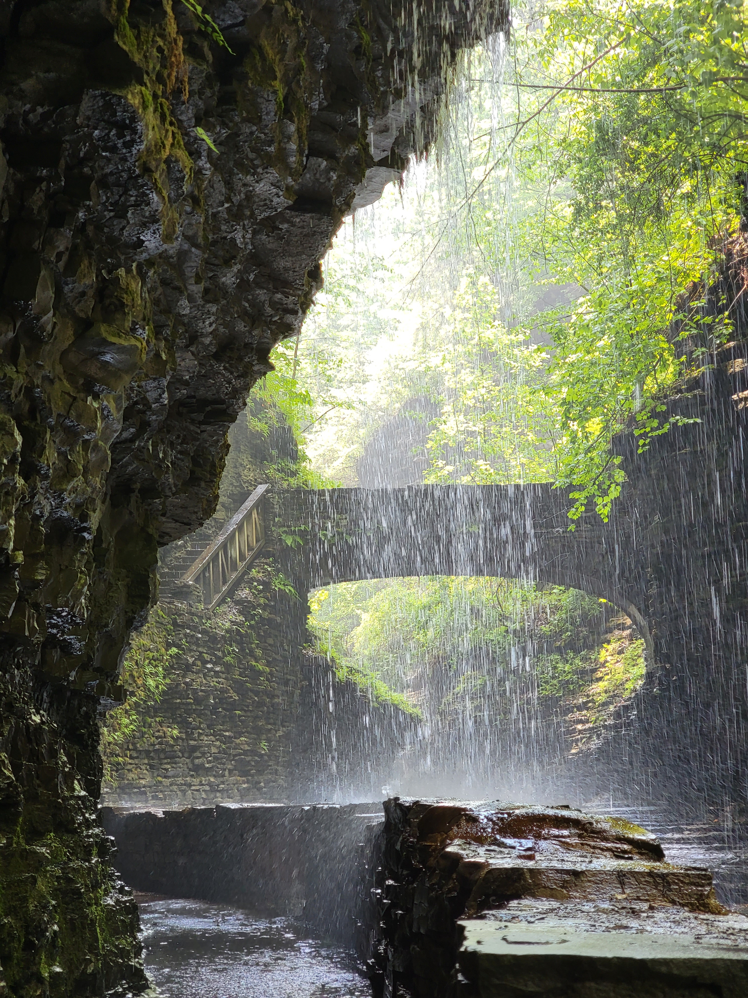 Rainbow Falls at Watkins Glen State Park. Rainbow Falls in Watkins Glen State Park.
