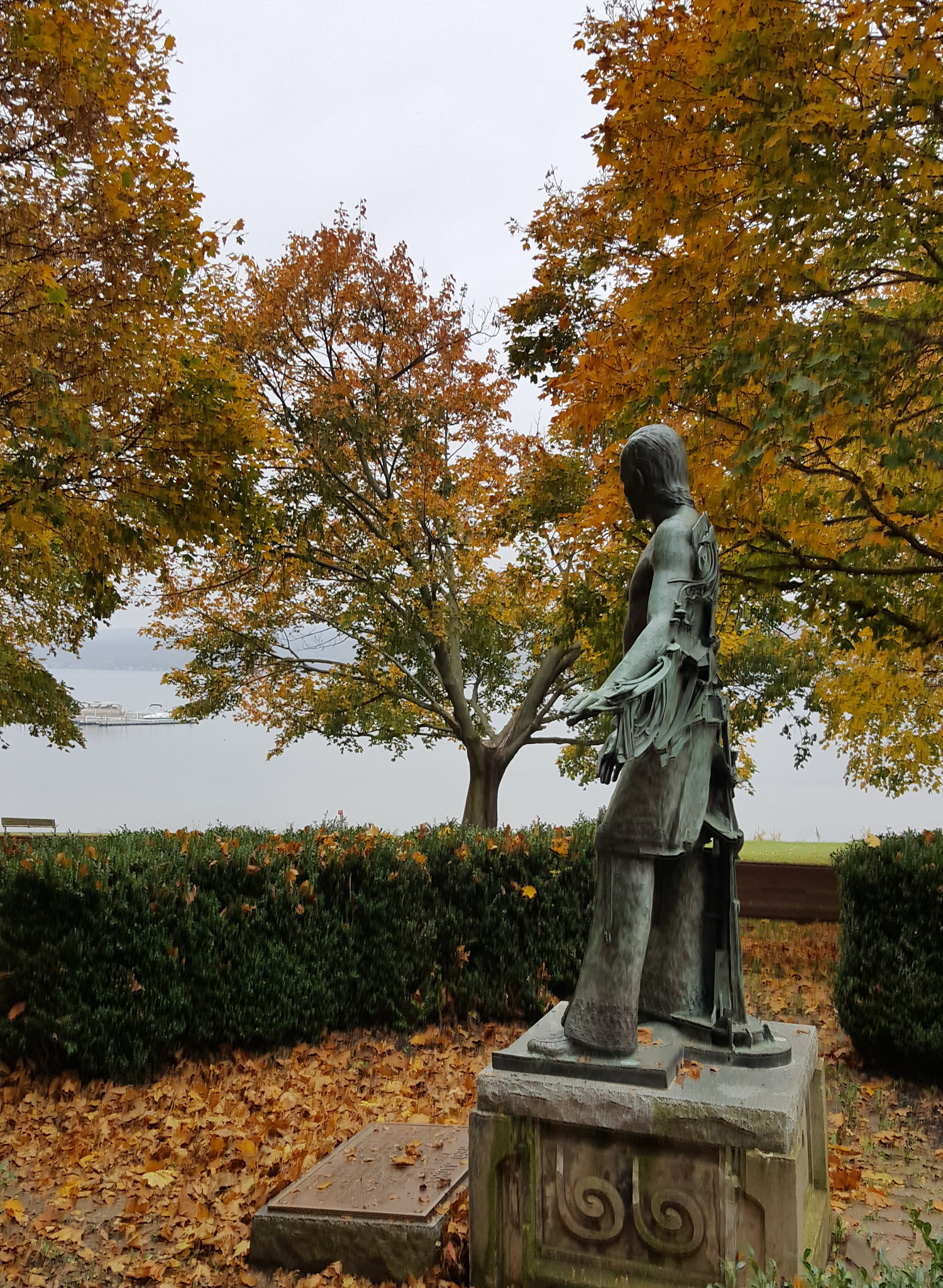Statue of the Seneca Indian Red Jacket at Red Jacket Park, Keuka Lake Statue of the Seneca Indian Red Jacket at Red Jacket Park, Keuka Lake