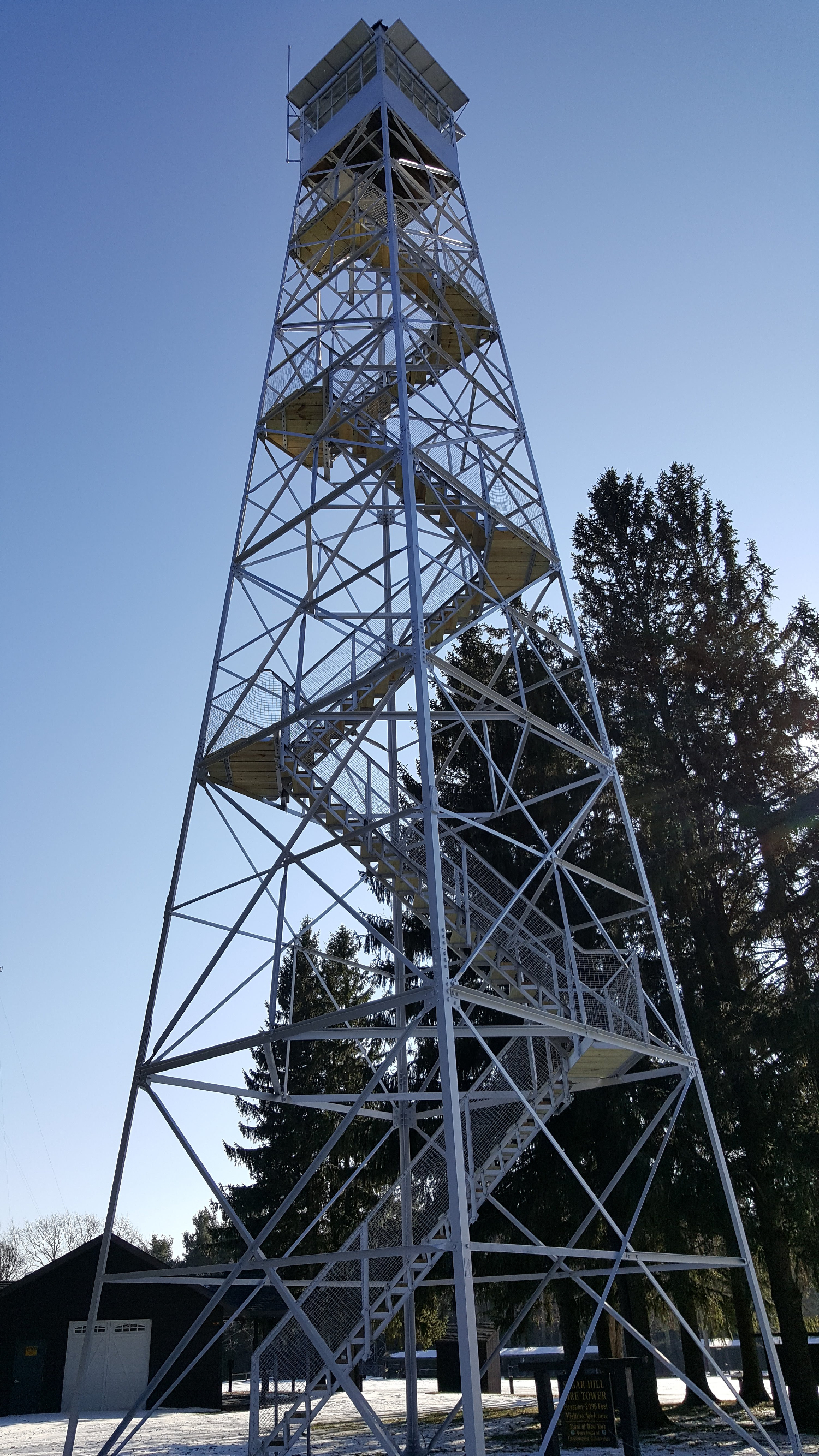 The fire tower at Sugar Hill State Forest. The fire tower at Sugar Hill State Forest